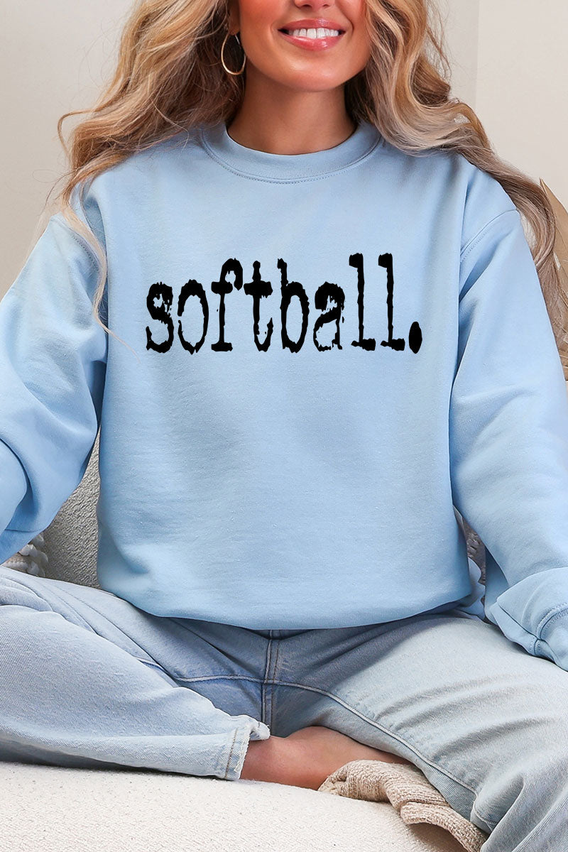 Distressed Softball. Heavy Blend Crew Sweatshirt product image 6