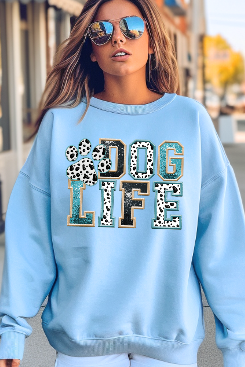 Dog Life Faux Glitter Heavy Blend Crew Sweatshirt product image 5