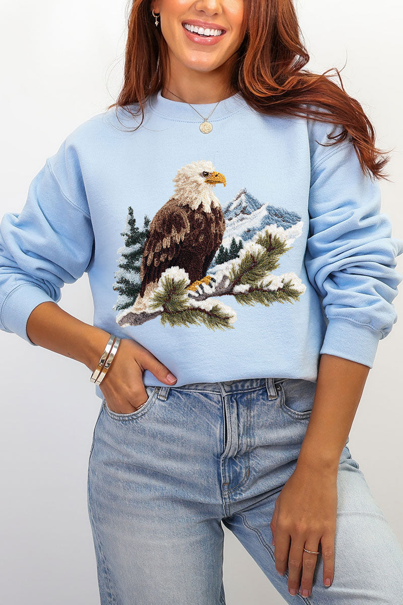 Faux Yarn Winter Eagle Heavy Blend Crew Sweatshirt product image 5