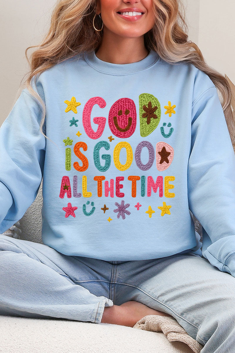 Faux Yarn God Is Good Heavy Blend Crew Sweatshirt product image 4