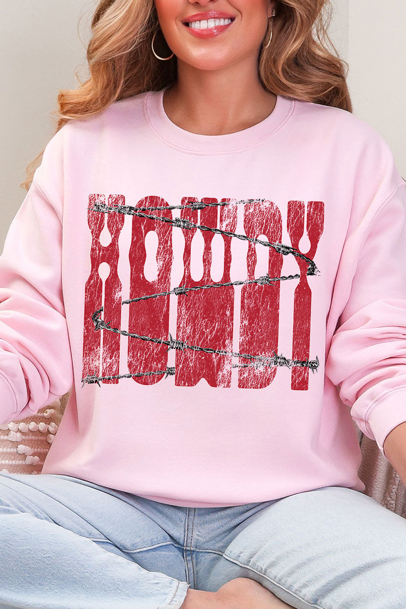 Barbed Wire Howdy Heavy Blend Crew Sweatshirt product image 6
