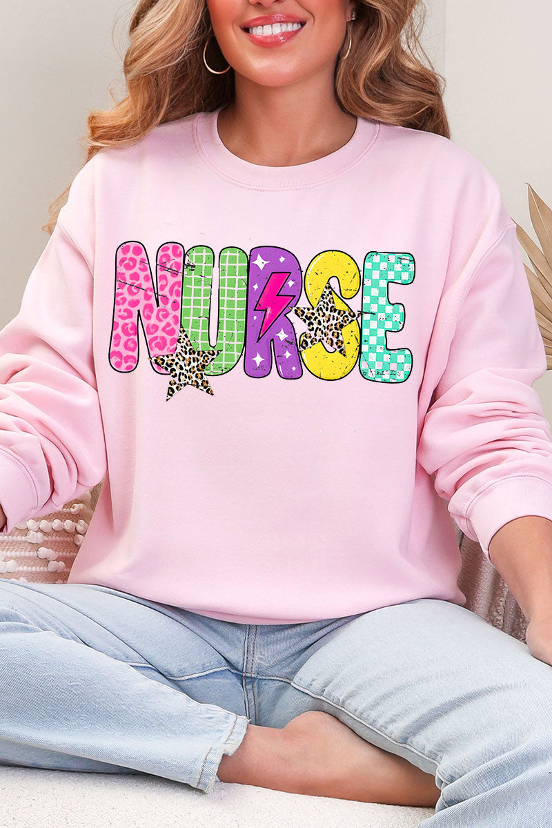 Distressed Retro Nurse Heavy Blend Crew Sweatshirt product image 5
