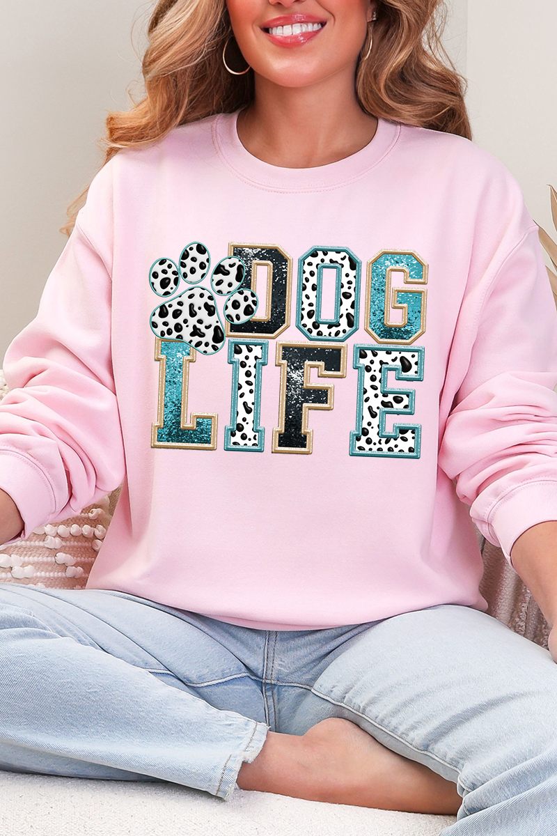 Dog Life Faux Glitter Heavy Blend Crew Sweatshirt product image 6