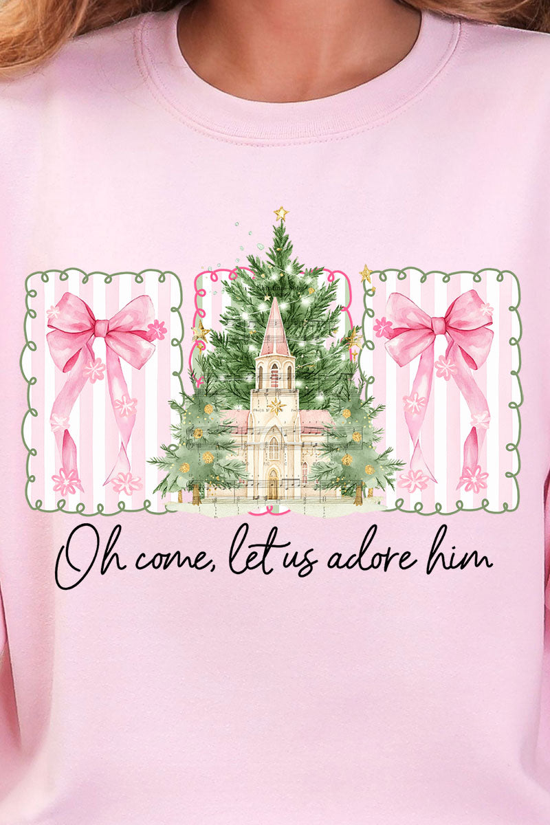 Notes Oh Come Let Us Adore Him Heavy Blend Crew Sweatshirt product image 2