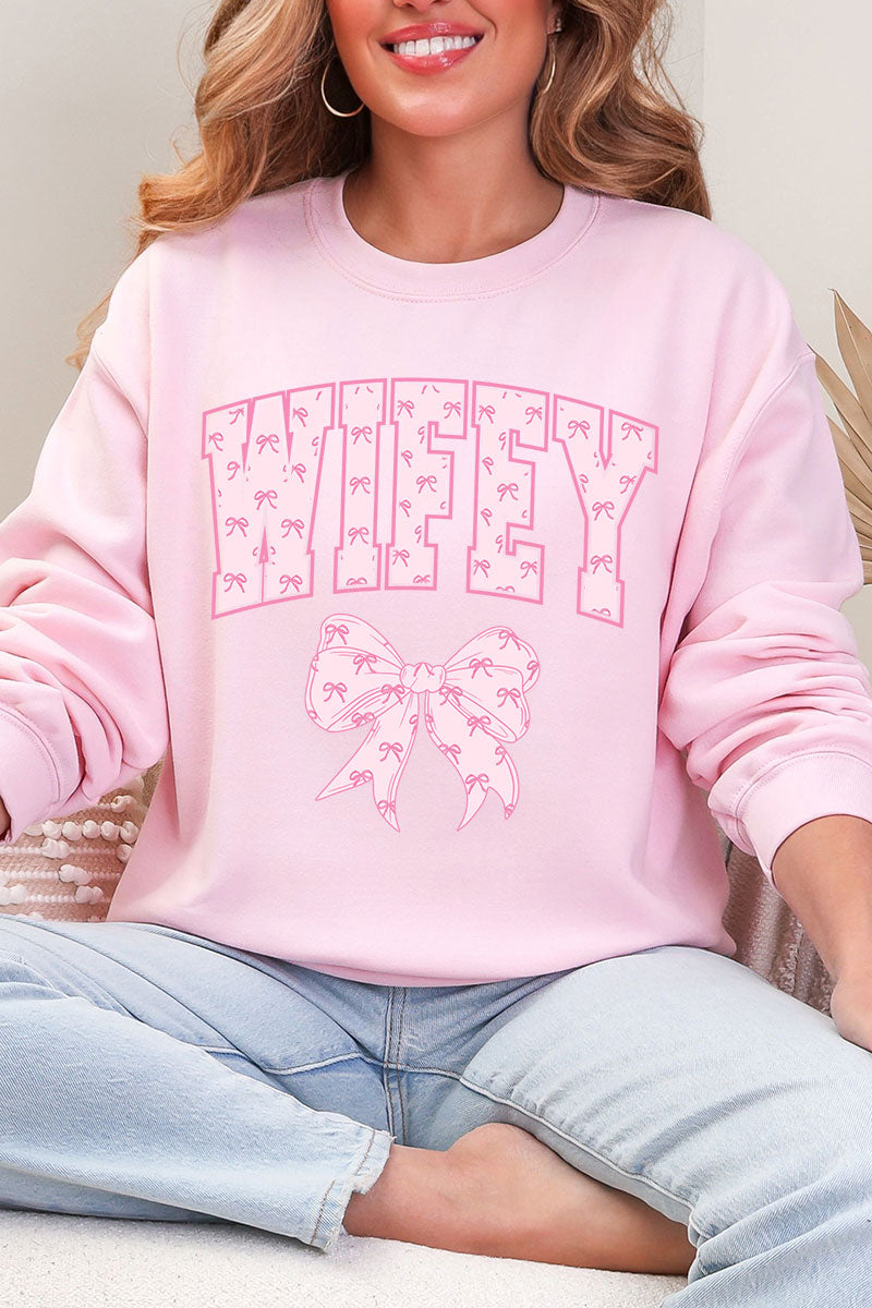 Pink Wifey Coquette Heavy Blend Crew Sweatshirt product image 5