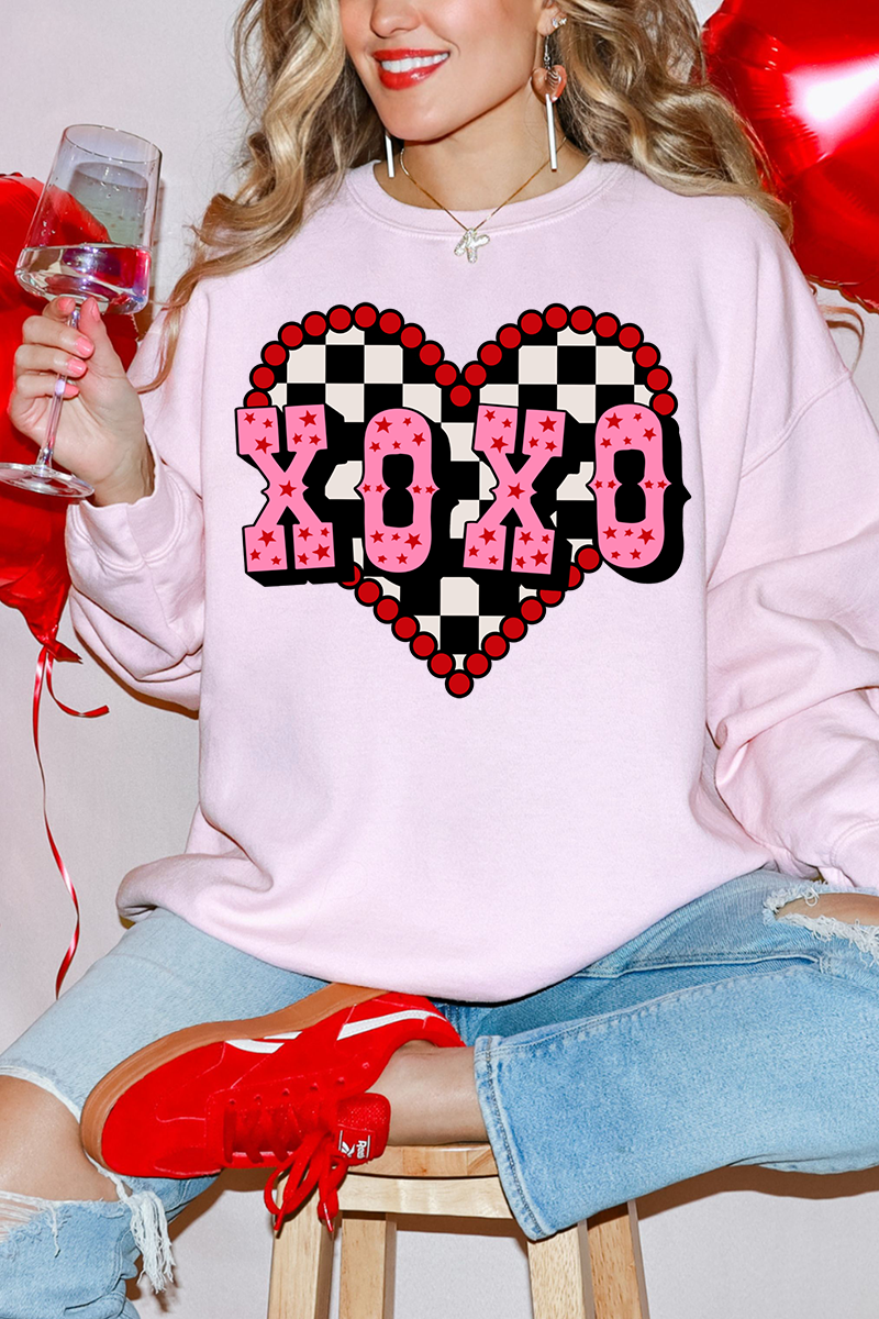Rockabilly XOXO Heavy Blend Crew Sweatshirt product image 4