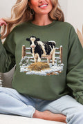 Faux Yarn Moo In The Snow Heavy Blend Crew Sweatshirt product image 1