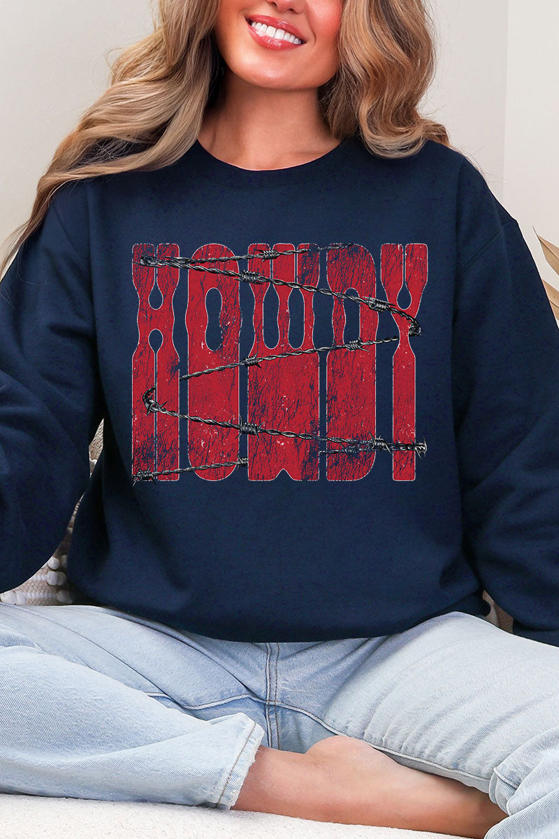 Barbed Wire Howdy Heavy Blend Crew Sweatshirt product image 7