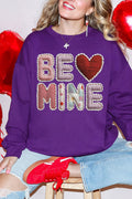 Be Mine Faux Yarn Heavy Blend Crew Sweatshirt product image 1