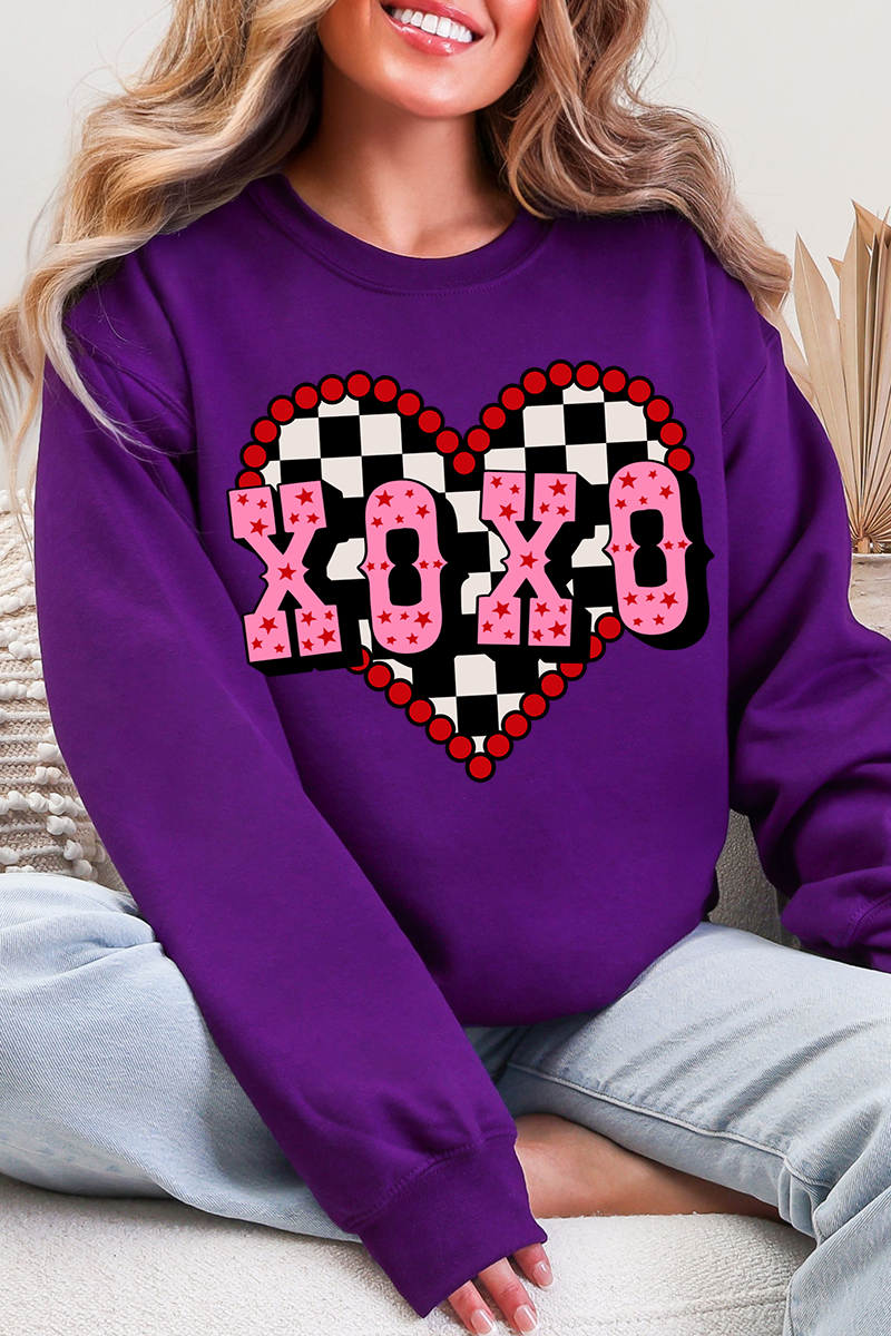 Rockabilly XOXO Heavy Blend Crew Sweatshirt product image 5