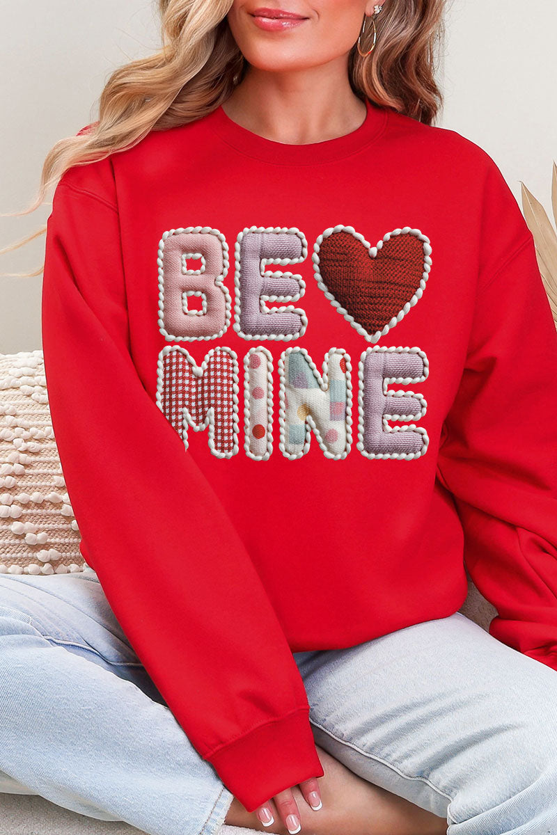 Be Mine Faux Yarn Heavy Blend Crew Sweatshirt product image 6