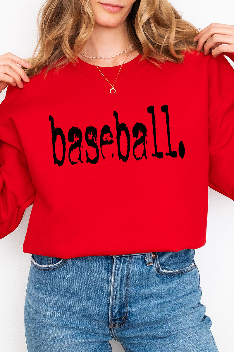 Distressed Baseball. Heavy Blend Crew Sweatshirt product image 6