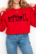 Distressed Softball. Heavy Blend Crew Sweatshirt product image 1
