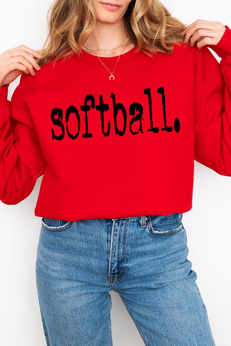 Distressed Softball. Heavy Blend Crew Sweatshirt product image 1