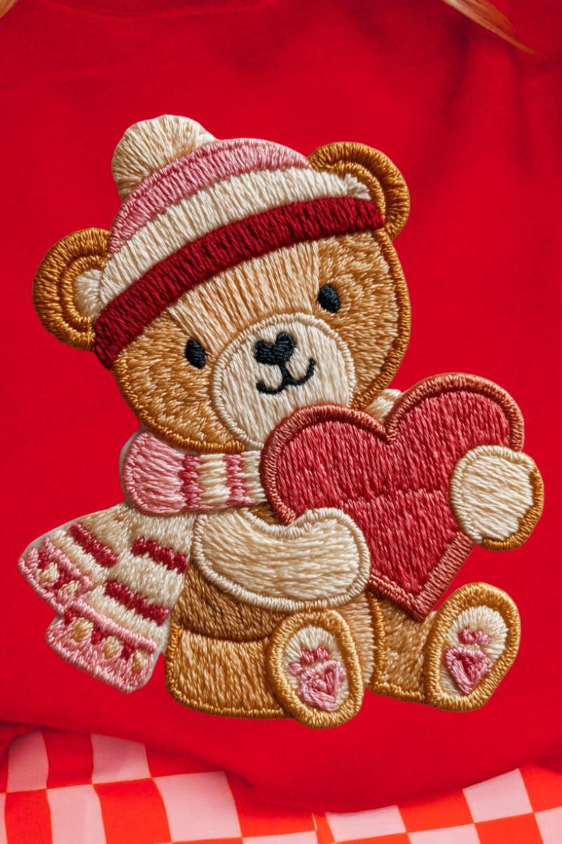 Teddy's Threaded Heart Heavy Blend Crew Sweatshirt product image 2