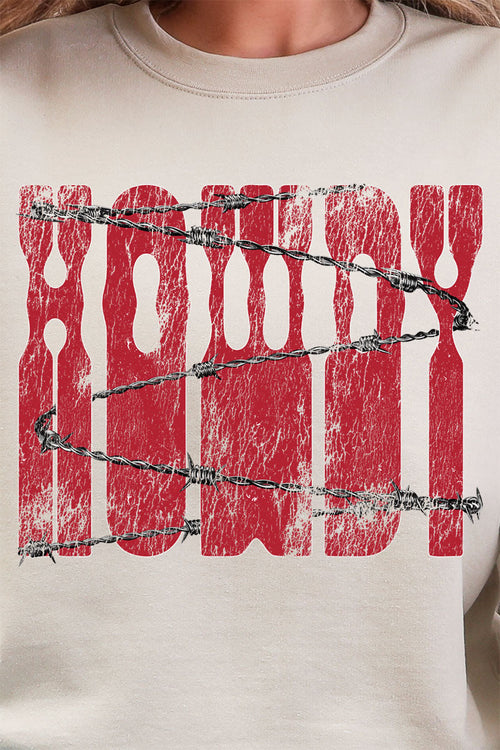 Barbed Wire Howdy Heavy Blend Crew Sweatshirt product image 2