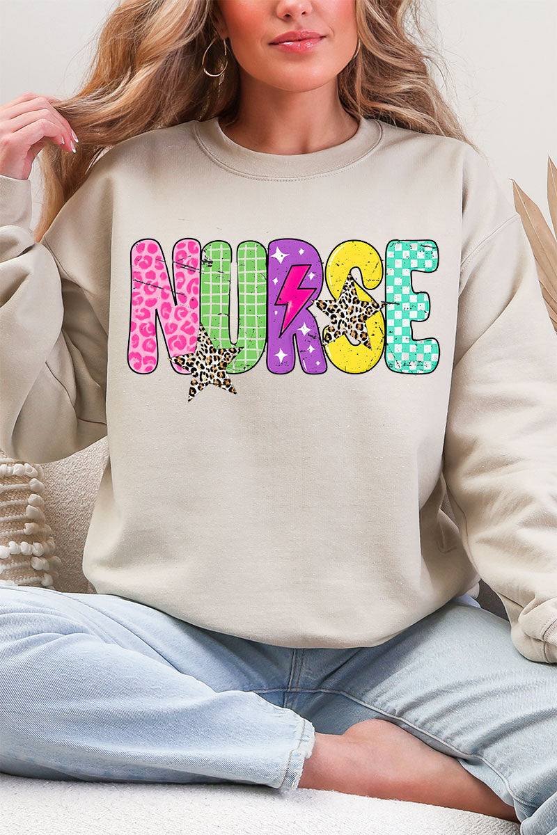 Distressed Retro Nurse Heavy Blend Crew Sweatshirt product image 6