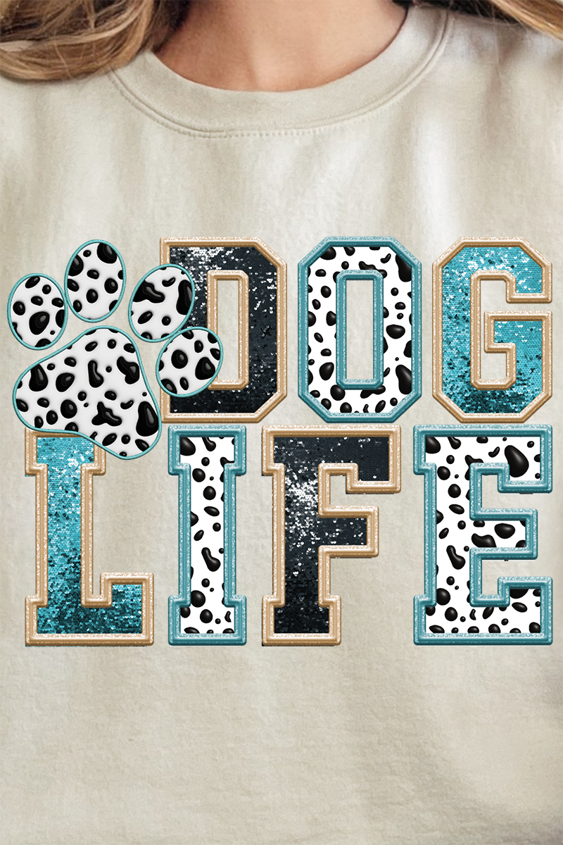 Dog Life Faux Glitter Heavy Blend Crew Sweatshirt product image 2