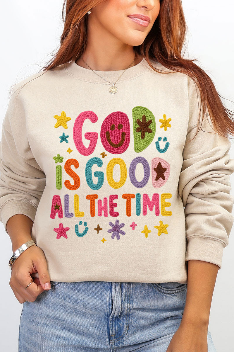 Faux Yarn God Is Good Heavy Blend Crew Sweatshirt product image 6