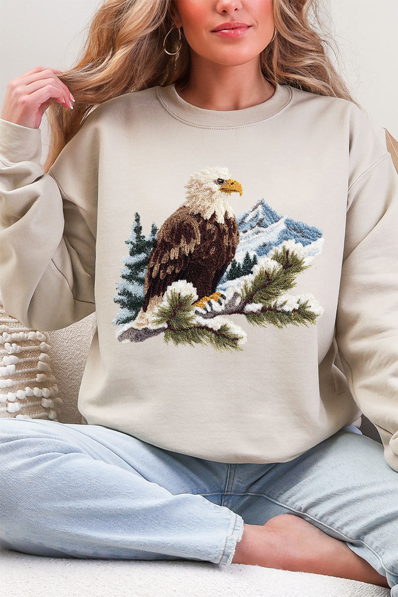 Faux Yarn Winter Eagle Heavy Blend Crew Sweatshirt product image 1
