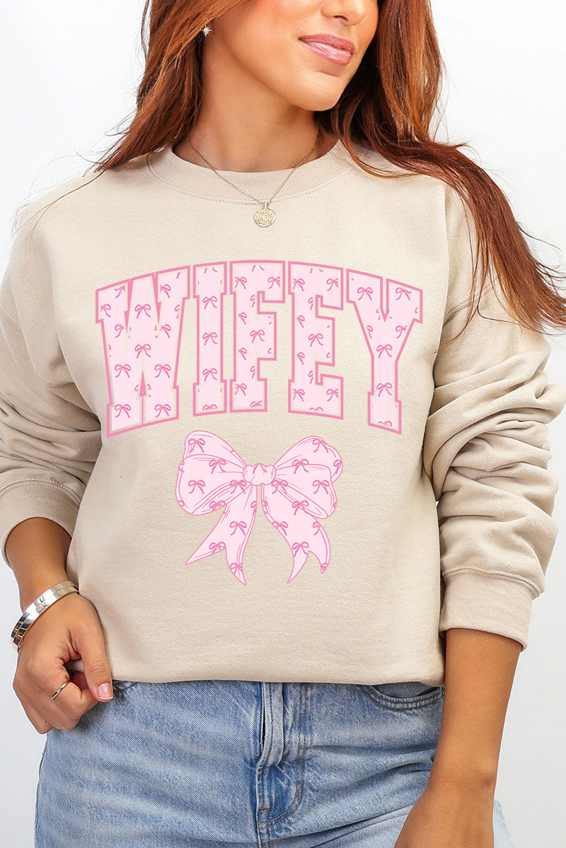 Pink Wifey Coquette Heavy Blend Crew Sweatshirt product image 6