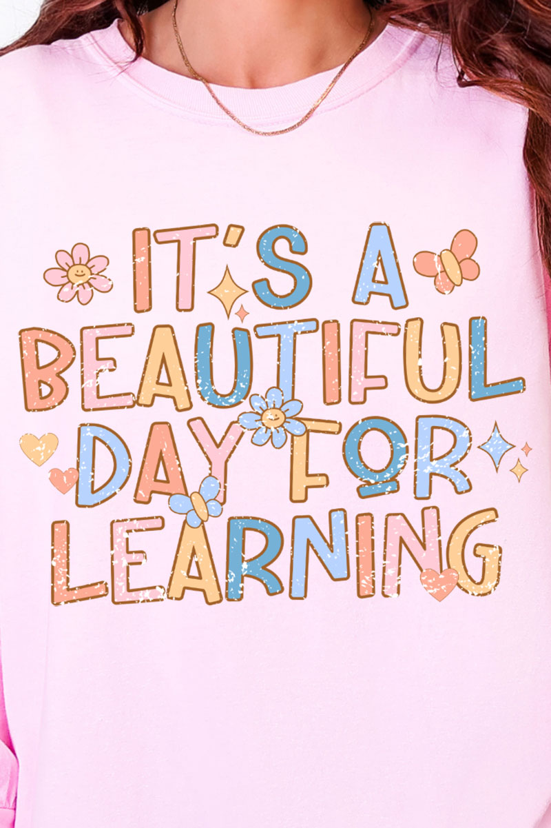 Beautiful Day For Learning Comfort Colors Heavyweight Long product image 2