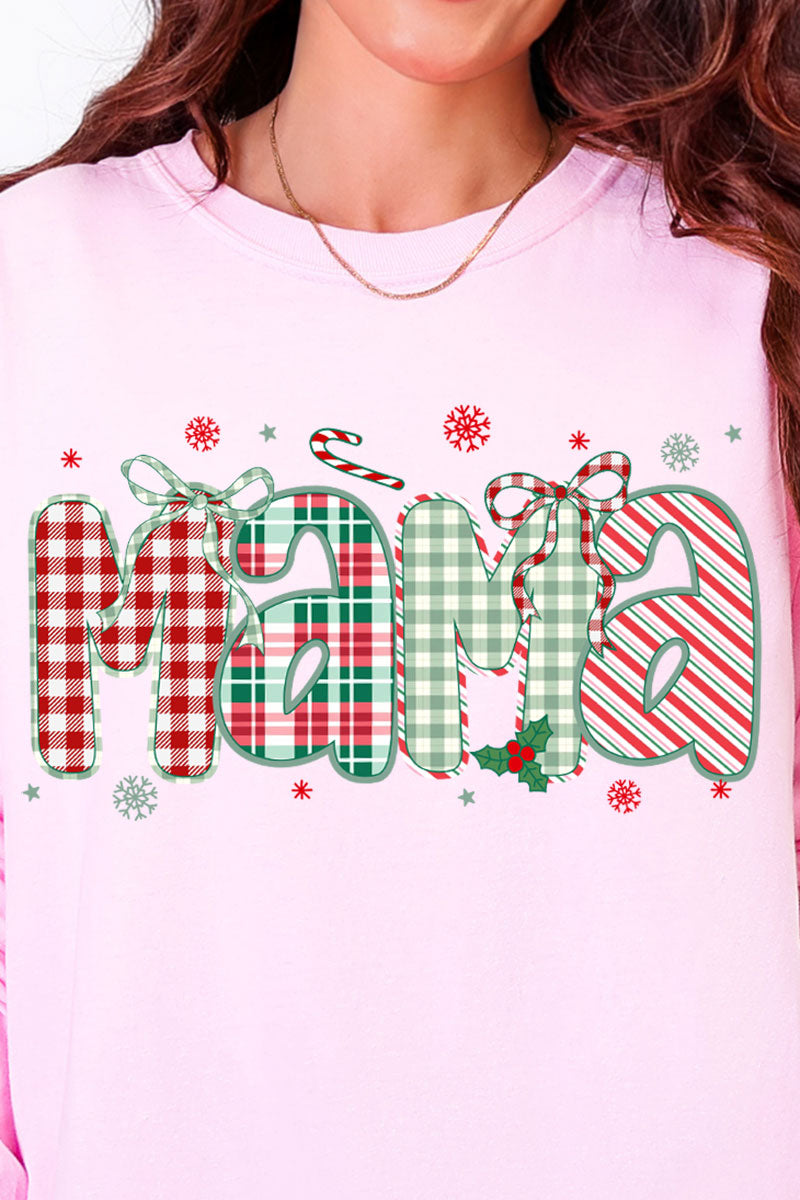 Candy Cane Lane Mama Comfort Colors Heavyweight Long Sleeve product image 2