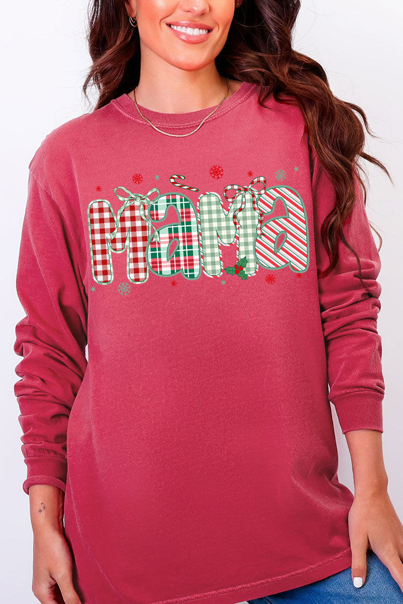 Candy Cane Lane Mama Comfort Colors Heavyweight Long Sleeve product image 4