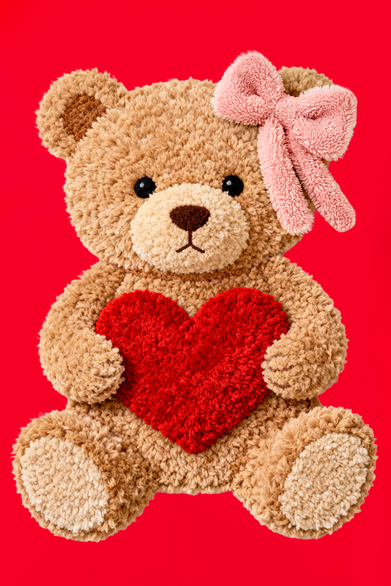 Cozy Heart Cub Faux Yarn Comfort Colors Heavyweight Long product image 2