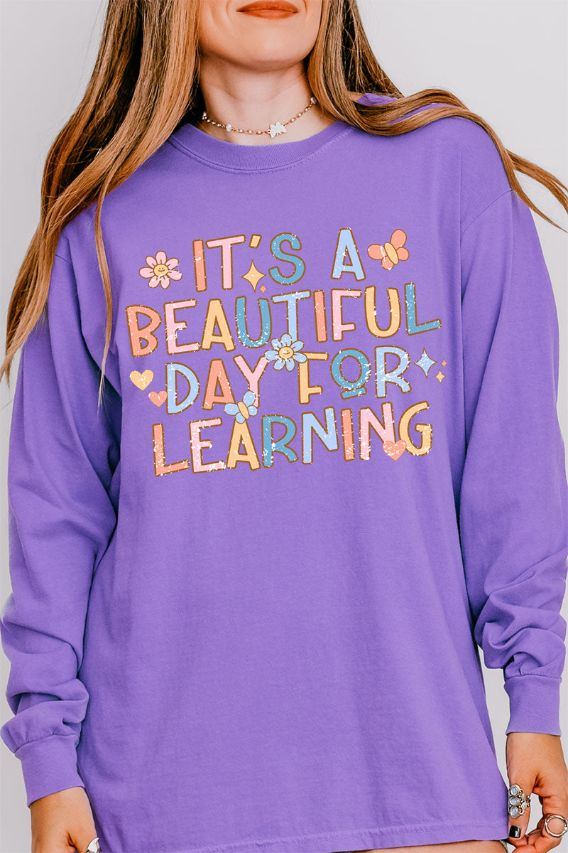 Beautiful Day For Learning Comfort Colors Heavyweight Long product image 6