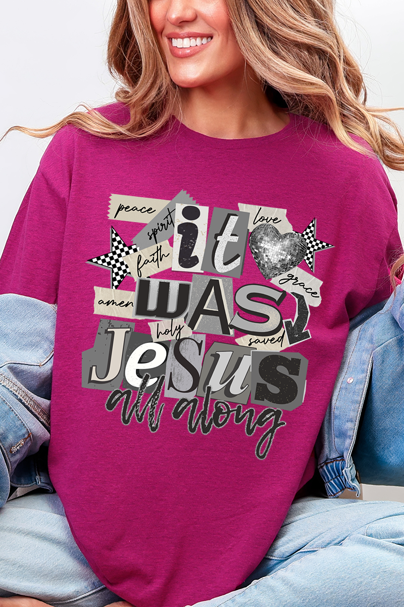 Monochromatic Jesus All Along Softstyle Adult T-Shirt product image 3