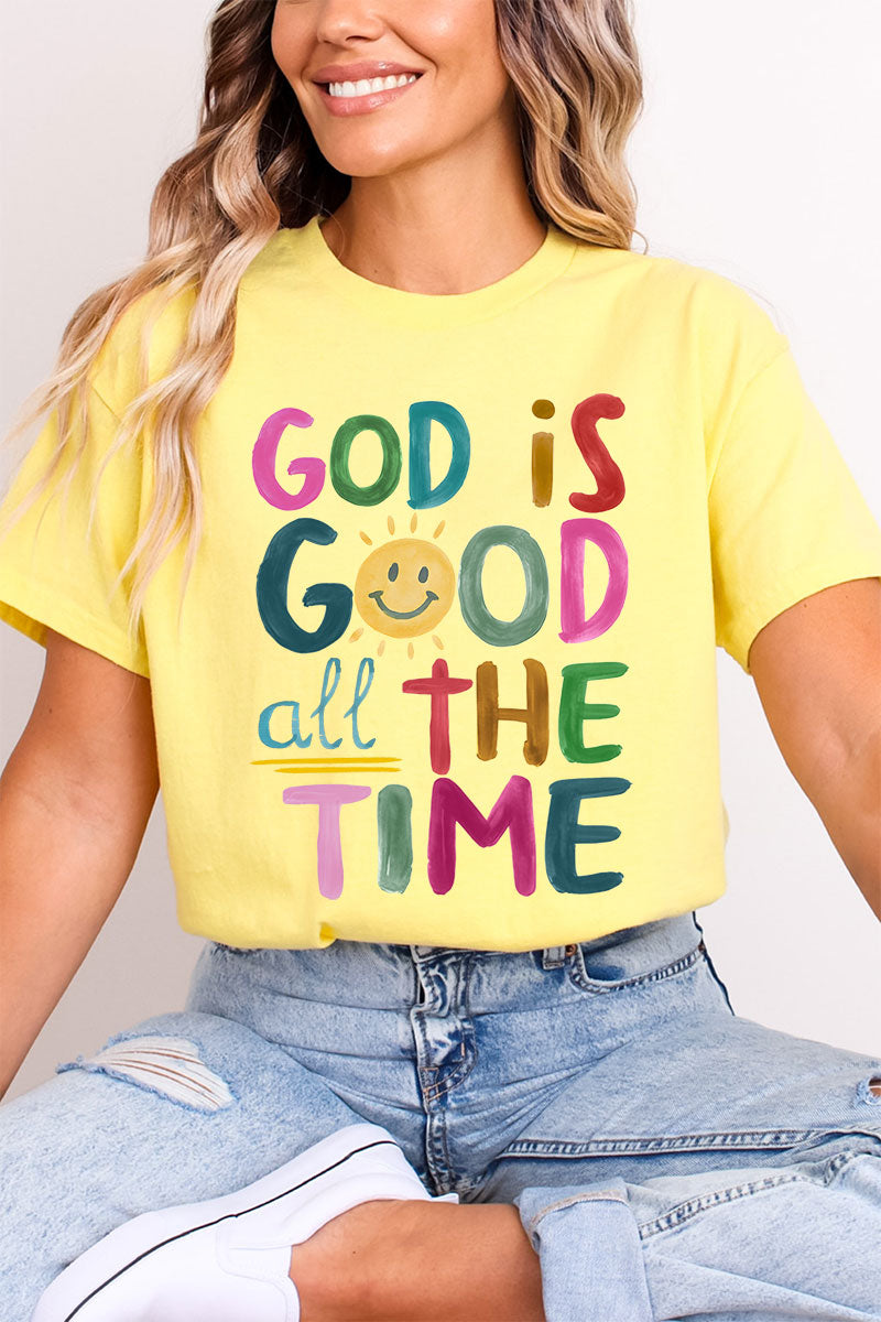 Colorful God Is Good Softstyle Adult T-Shirt product image 3