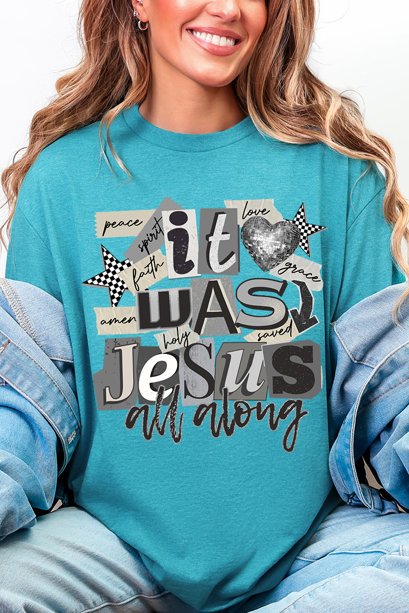 Monochromatic Jesus All Along Softstyle Adult T-Shirt product image 5
