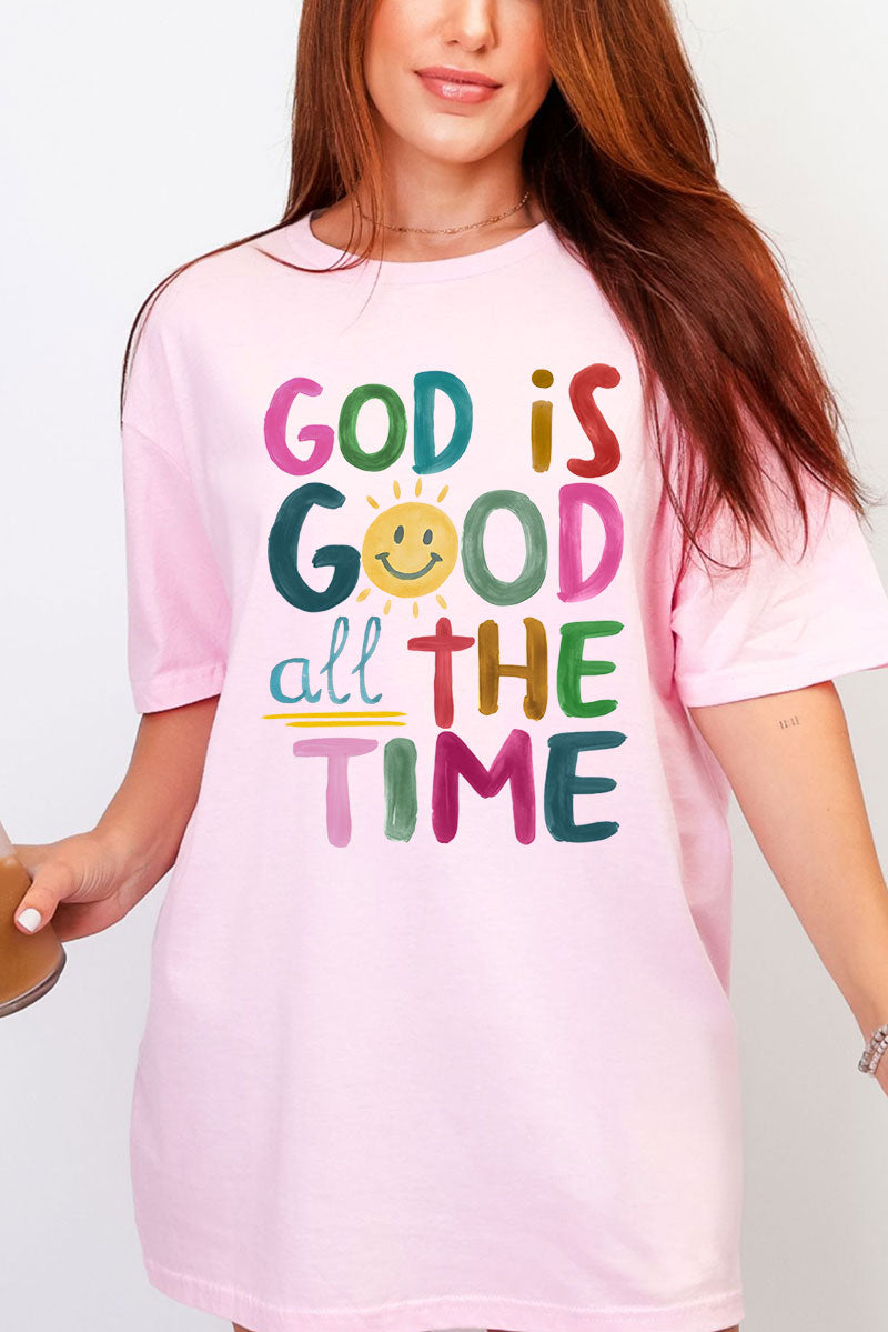 Colorful God Is Good Softstyle Adult T-Shirt product image 4