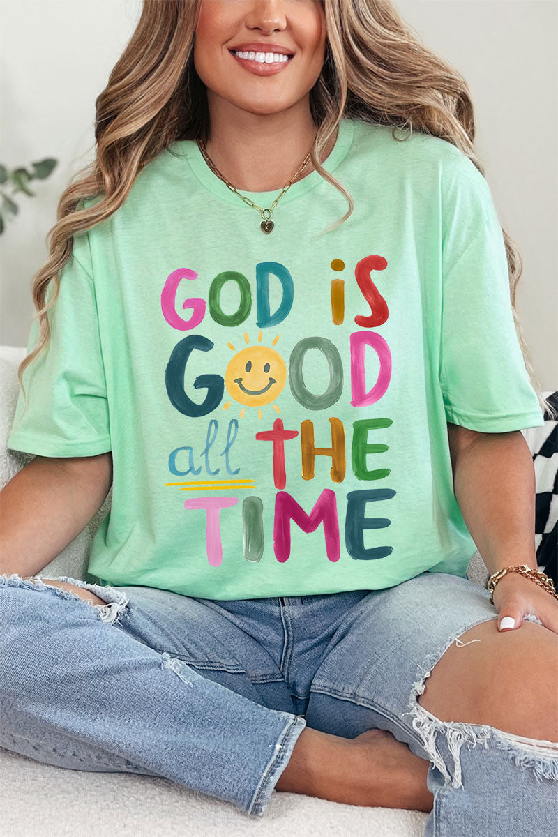 Colorful God Is Good Softstyle Adult T-Shirt product image 5