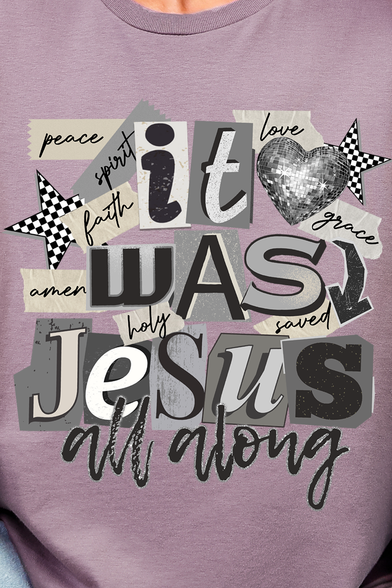 Monochromatic Jesus All Along Softstyle Adult T-Shirt product image 2