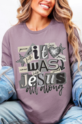 Monochromatic Jesus All Along Softstyle Adult T-Shirt product image 1