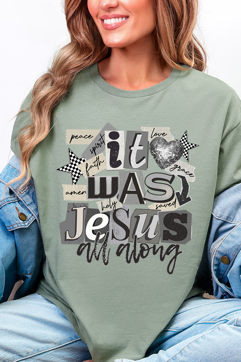 Monochromatic Jesus All Along Softstyle Adult T-Shirt product image 6