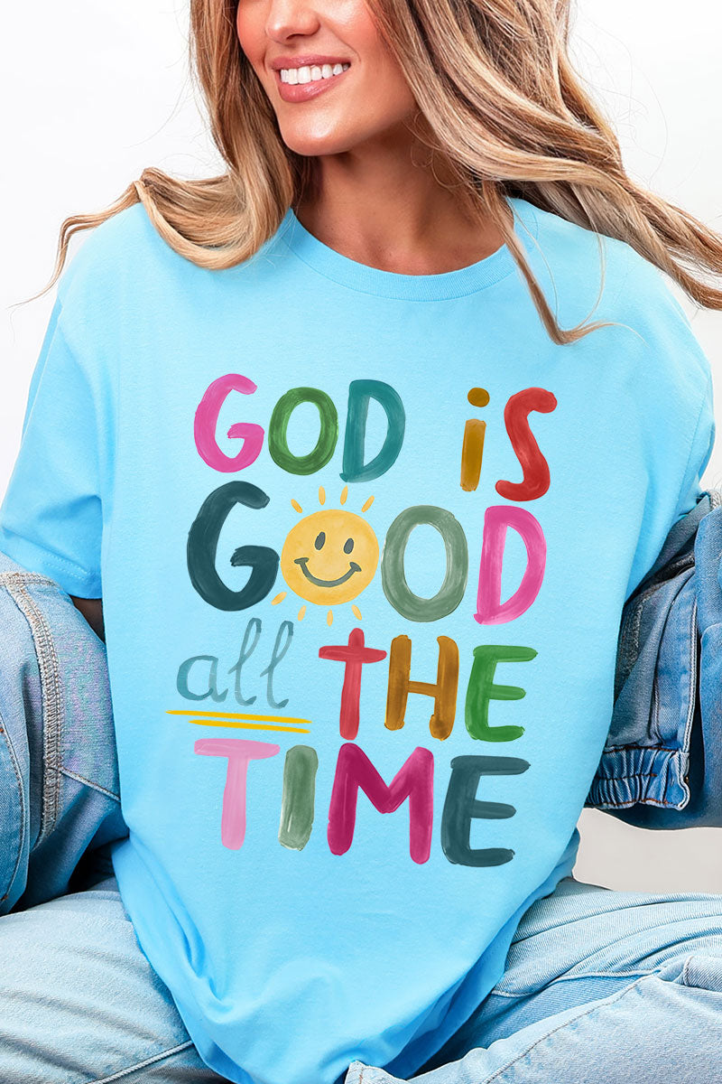 Colorful God Is Good Softstyle Adult T-Shirt product image 1