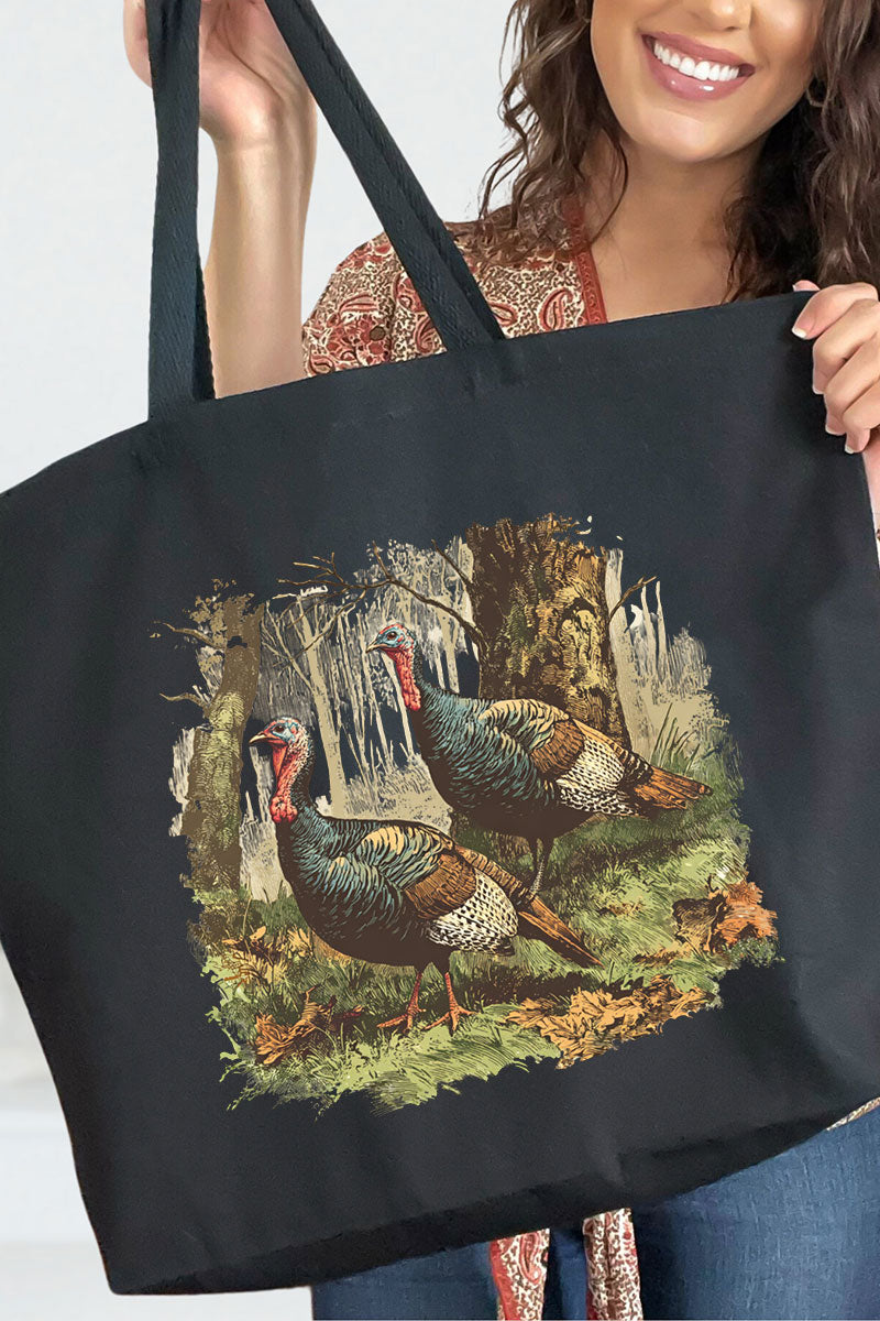 Turkey Trails Canvas Jumbo Tote