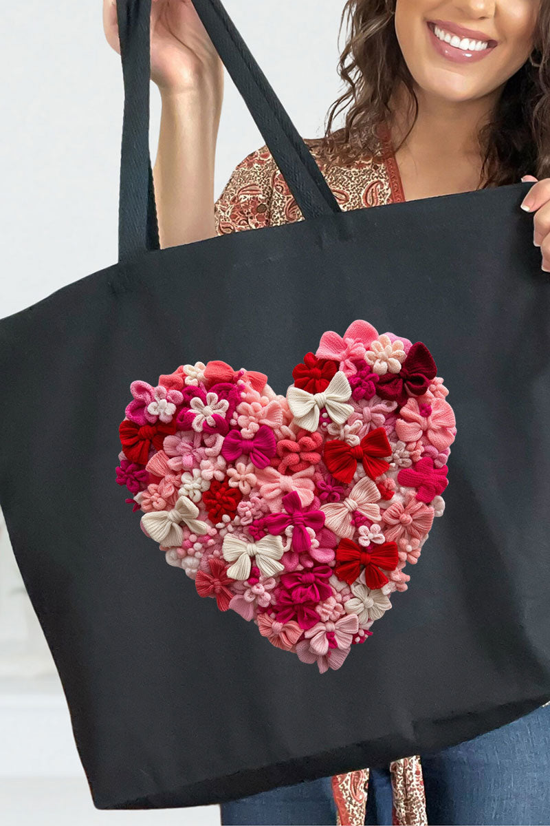 Wrapped With Love Canvas Jumbo Tote