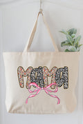 Bubble Mama Ribbon Canvas Jumbo Tote