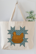Homestead Hen Canvas Jumbo Tote
