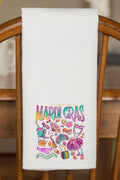 Beads, Bows, and Bourbon St Waffle Kitchen Towel