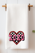 Rockabilly XOXO Waffle Kitchen Towel