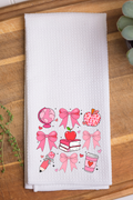Teacher Love Waffle Kitchen Towel