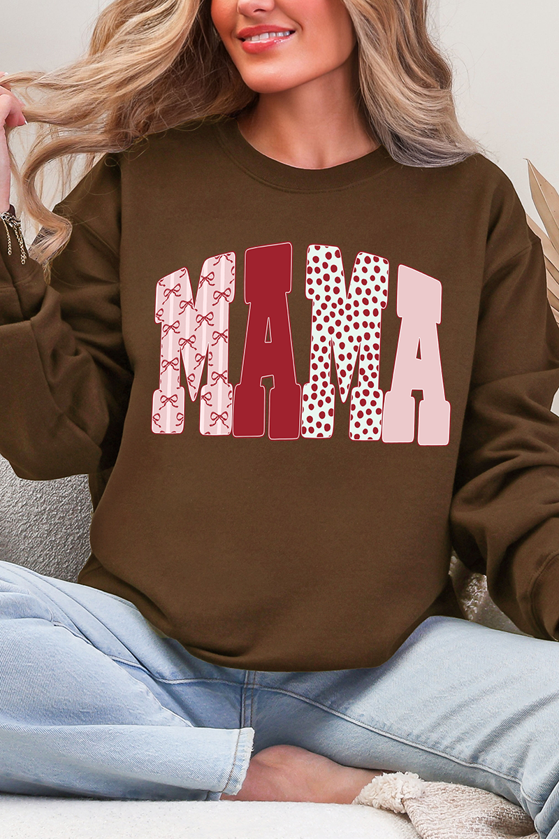 Blush And Bows Mama Ecosmart Crewneck Sweatshirt product image 3