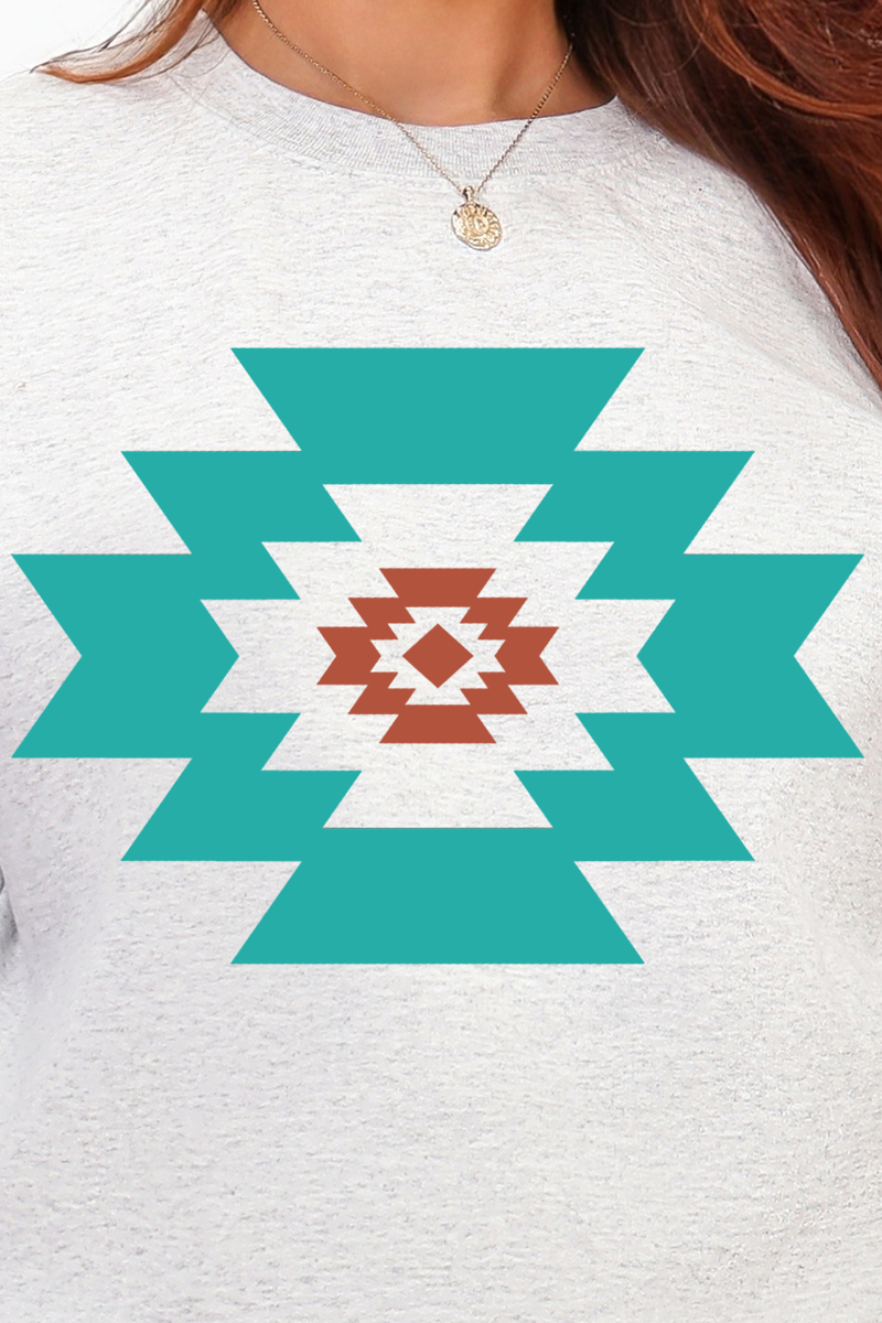 Punchy Aztec Ecosmart Crewneck Sweatshirt product image 2