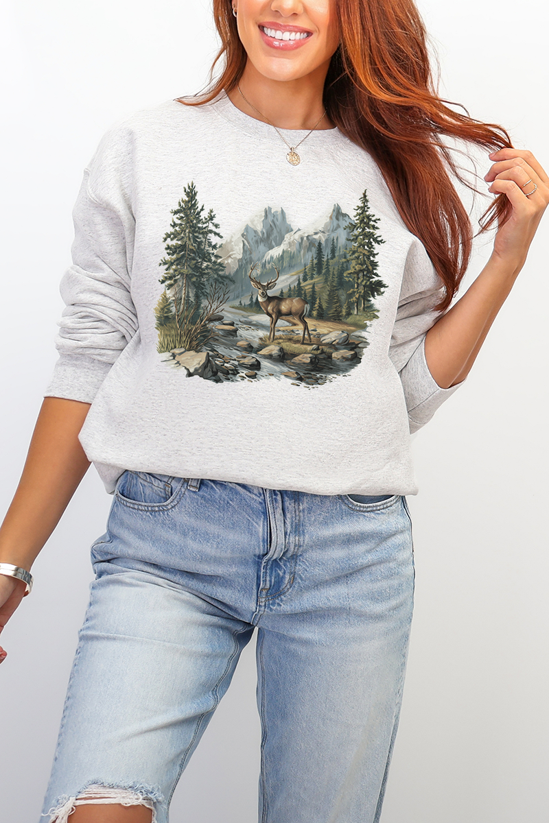 Alpine Deer Ecosmart Crewneck Sweatshirt product image 4