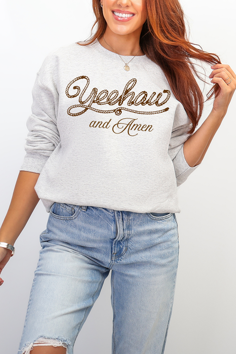 Yeehaw & Amen Ecosmart Crewneck Sweatshirt product image 3